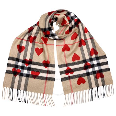 burberry red heart scarf|most popular burberry scarf.